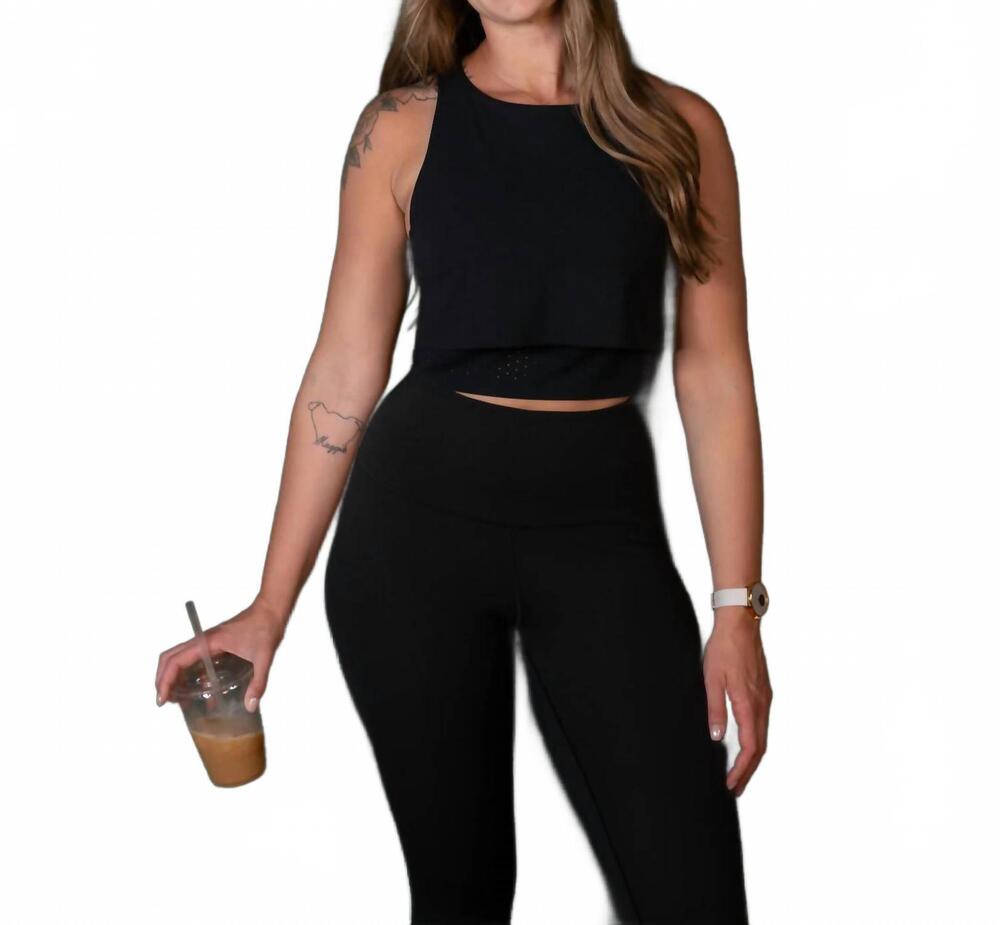 NEW RHONE women's instinct longline bra in pure black